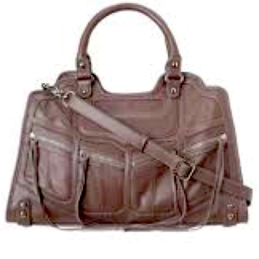 Rebecca Minkoff Tri-Zip ‘Desire’ Satchel in Mauve** Paneled Leather